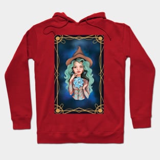 Blue hair pisces witch Hoodie